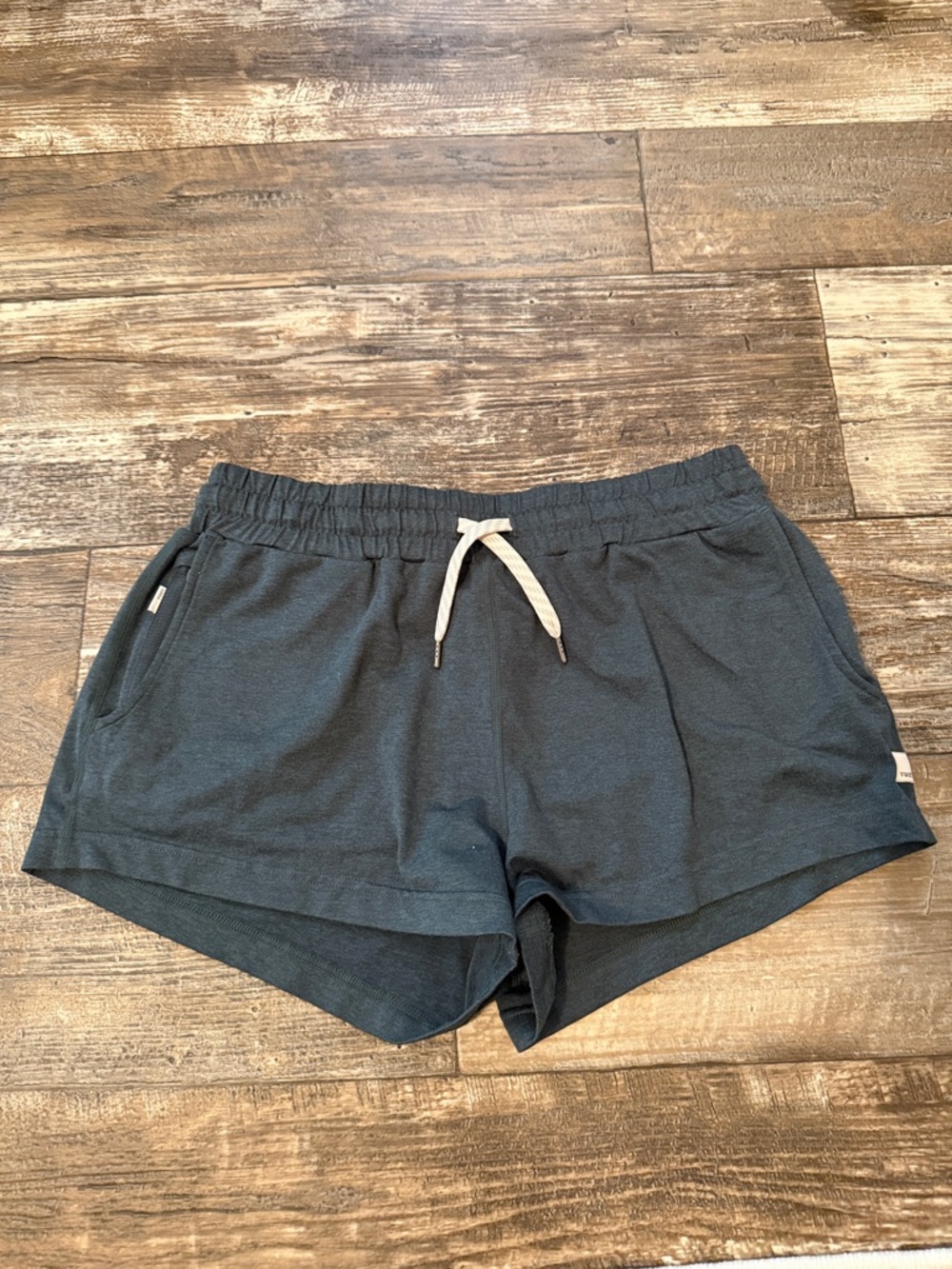 Vuori Dark Blue/Green Athletic Drawstring Shorts